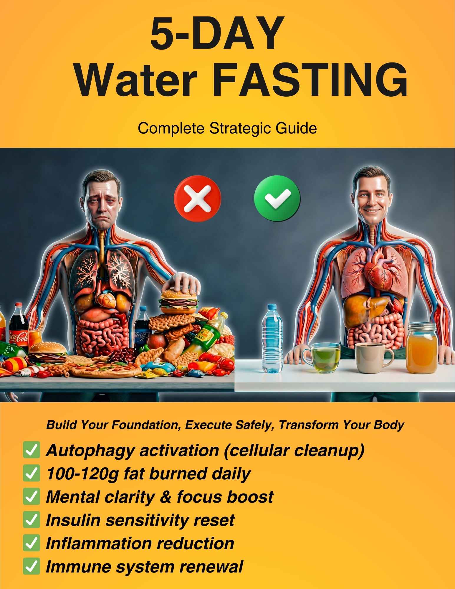 5-Day Water Fasting Guide – Proven Preparation, Daily Breakdown & Safe Refeed Plan